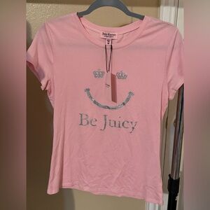 Juicy Couture Pink Tee with Silver Accents